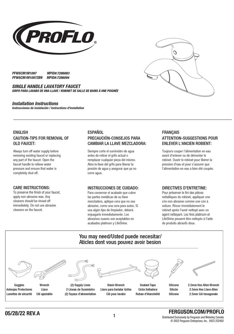 ProFlo PFWSCM1M1097 installation instructions