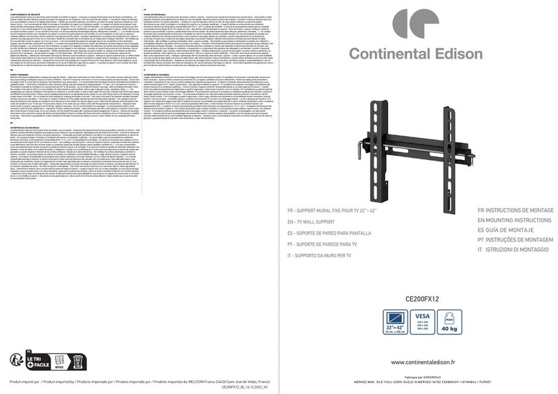 CONTINENTAL EDISON CE200FX12 Mounting instructions