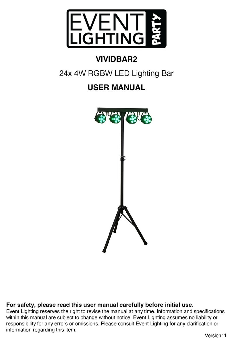Event Lighting PARTY VIVIDBAR2 User manual Event Lighting PARTY VIVIDBAR2 User manual