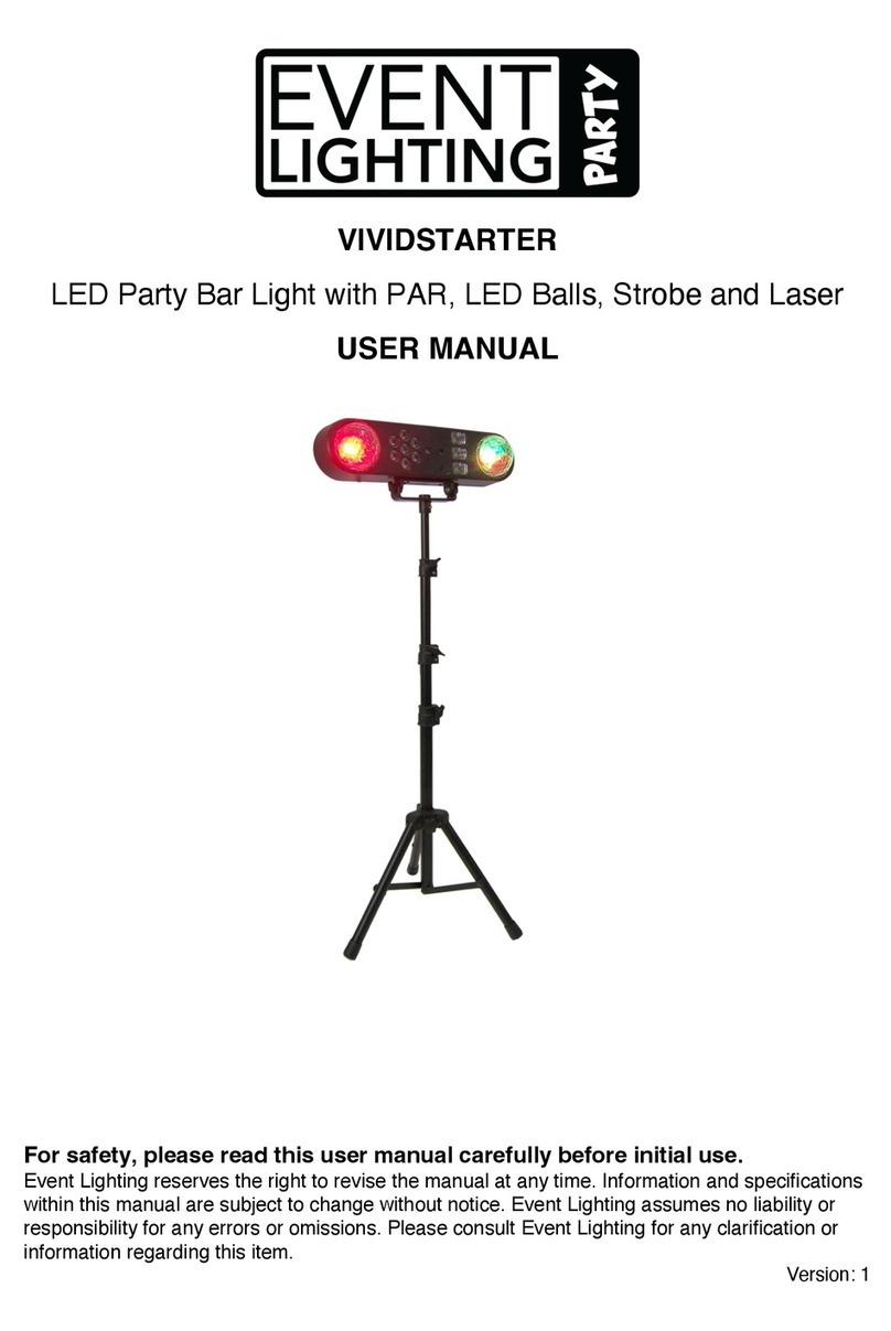 Event Lighting PARTY VIVIDSTARTER User manual Event Lighting PARTY VIVIDSTARTER User manual