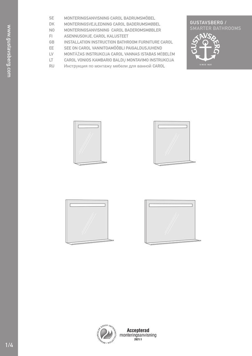 Gustavsberg CAROL GB7199ML60 Installation instruction