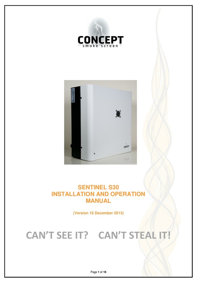 Concept Smoke Screen SENTINEL S30 Installation and operation manual Concept Smoke Screen SENTINEL S30 Installation and operation manual