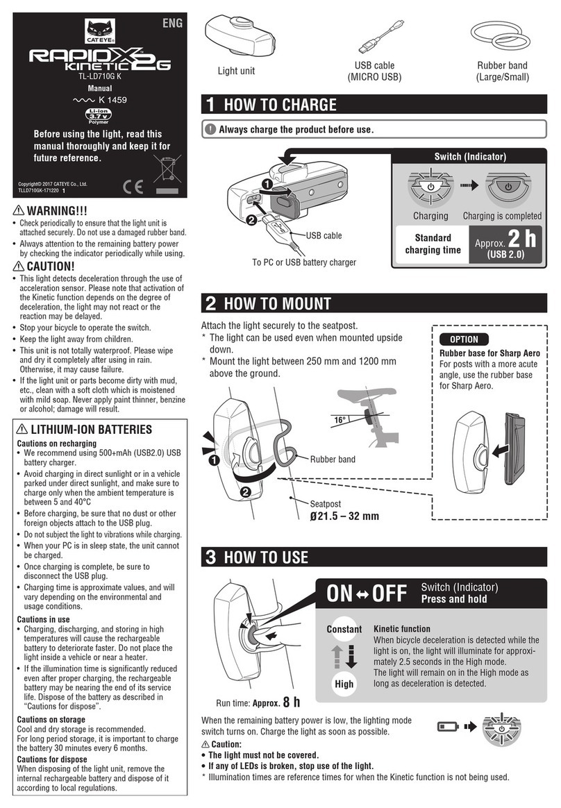 Cateye RAPIDX KINETIC 2G manual