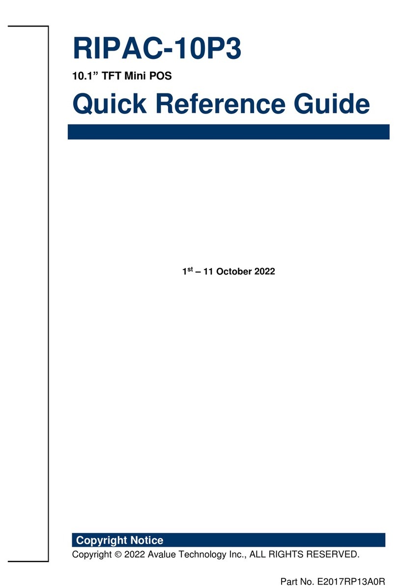Avalue Technology RIPAC-10P3 User manual Avalue Technology RIPAC-10P3 User manual