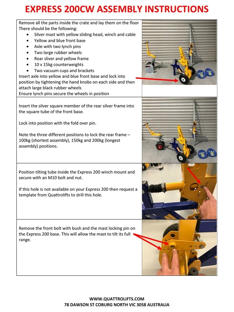 QUATTROLIFTS EXPRESS 200CW Assembly instructions