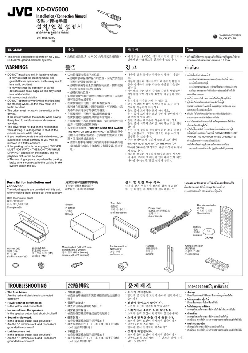 JVC KD-DV5000 Installation & connection manual