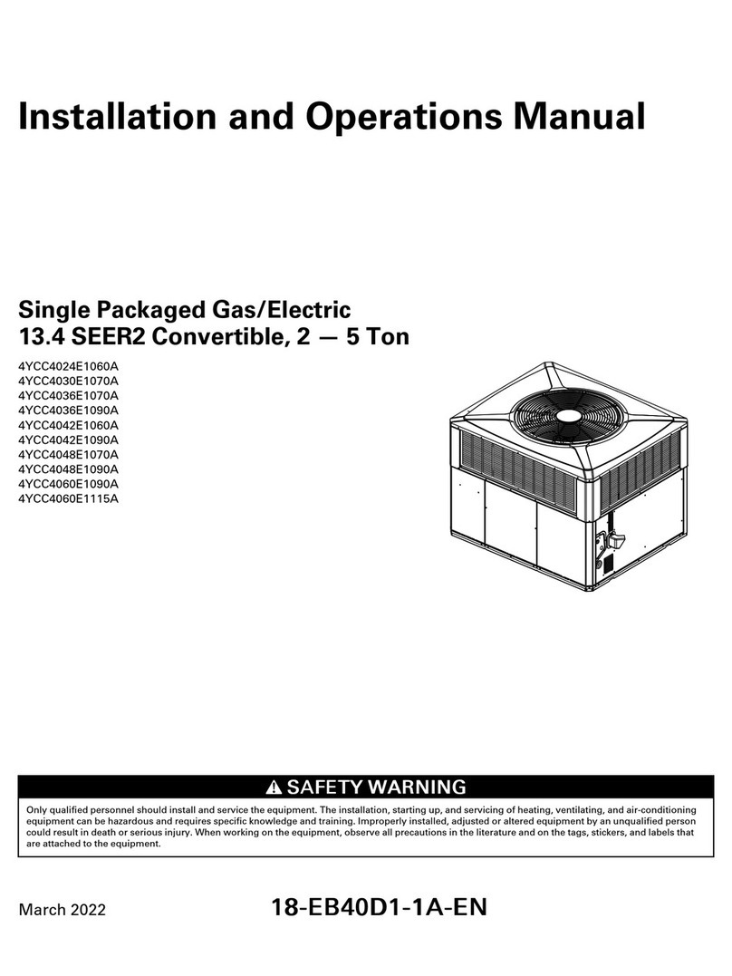 Trane Technologies 4YCC4024E1060A Installation and operation manual