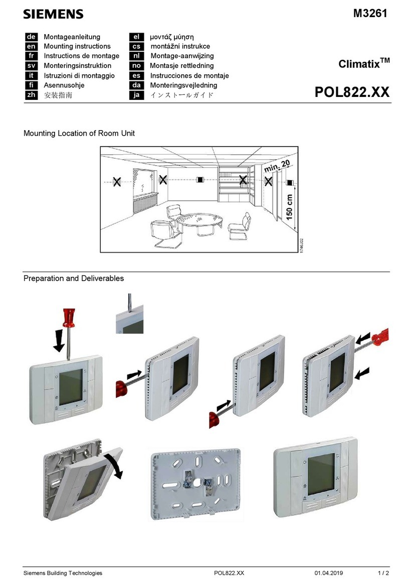 Siemens Climatix POL822 User manual
