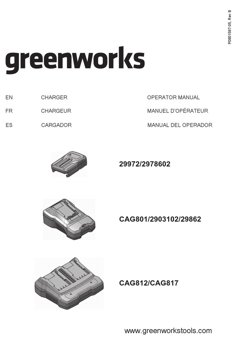 GreenWorks CAG801 Operator's manual