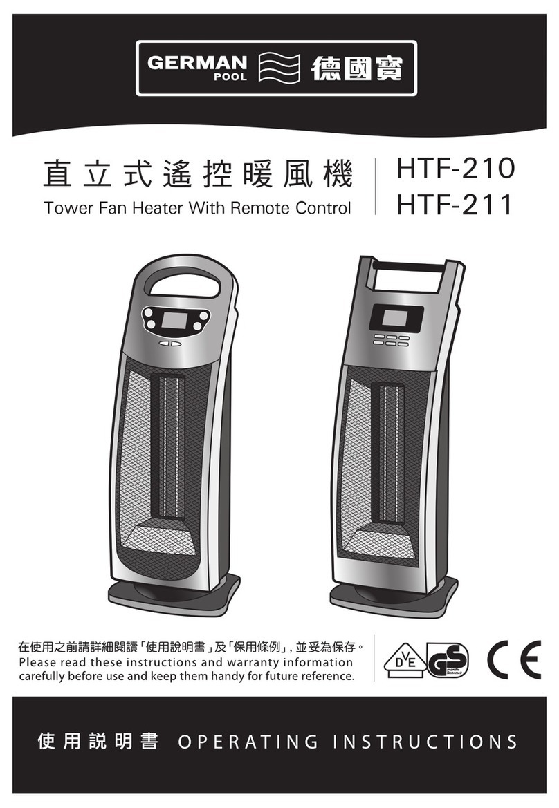 German pool HTF-210 operating instructions