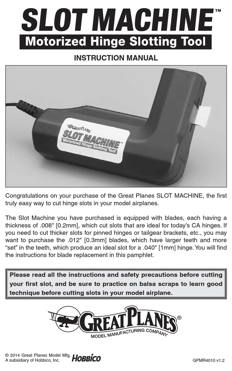 GREAT PLANES SLOT MACHINE instruction manual