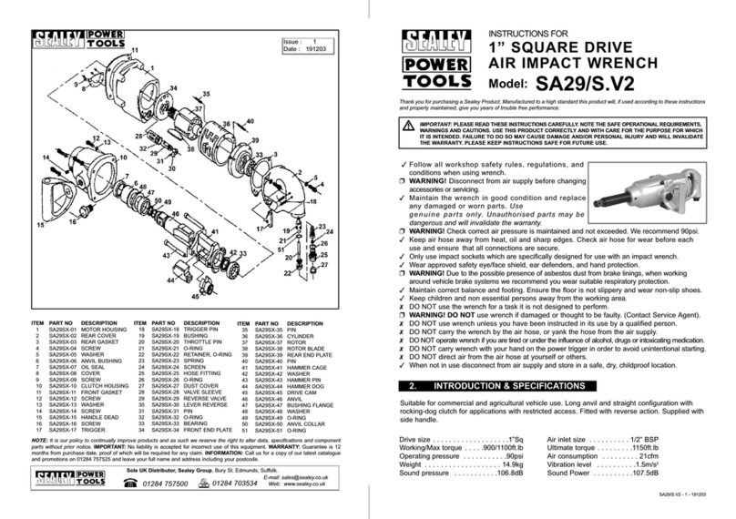 Sealey SA29/S.V2 User manual