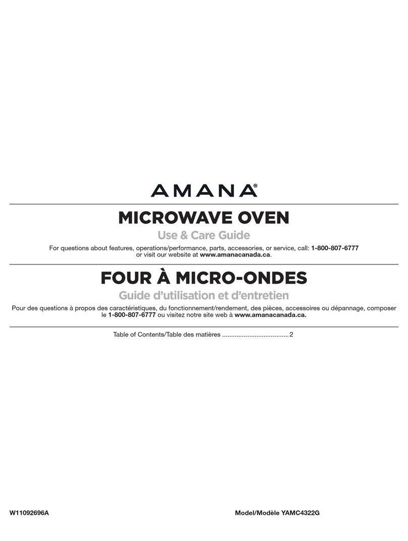 Amana YAMC4322G User manual