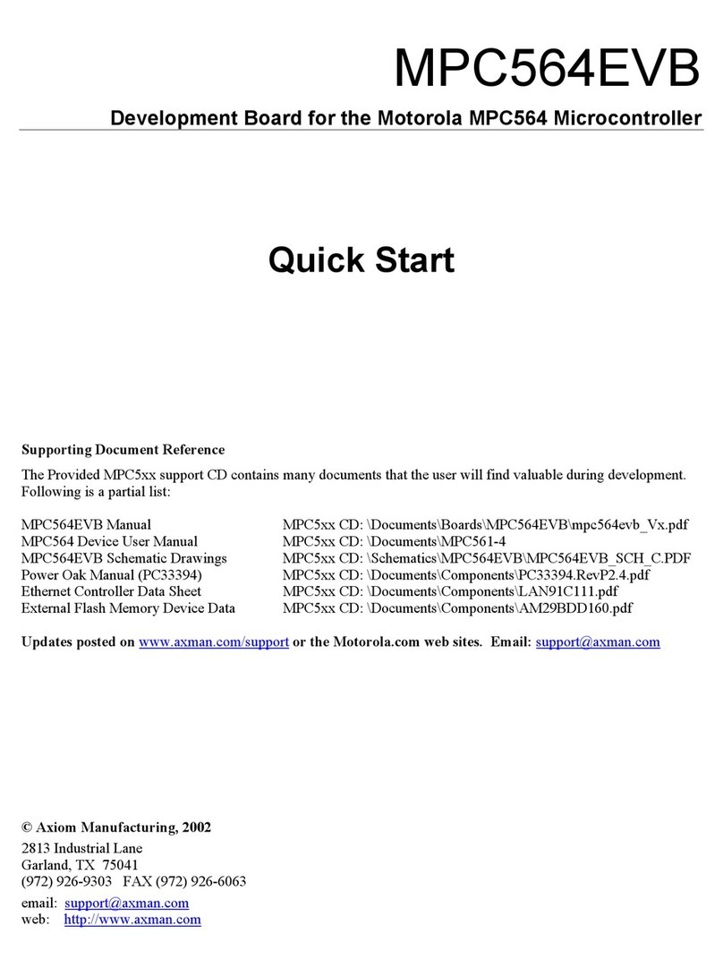 Axiom MPC564EVB User manual Axiom MPC564EVB User manual