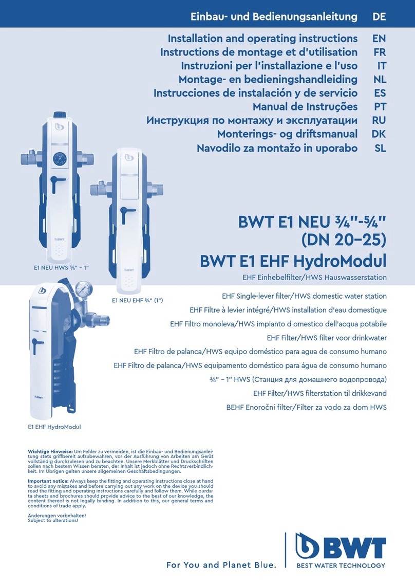 BWT E1 NEU HWS User manual