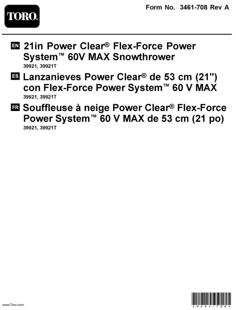 Toro Power Clear 39921 Operator's manual