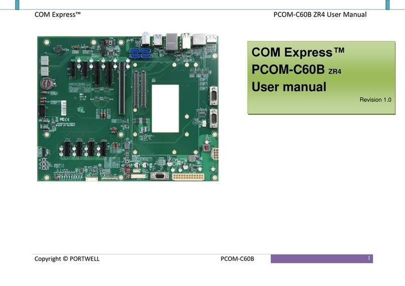 Portwell COM Express PCOM-C60B ZR4 User manual