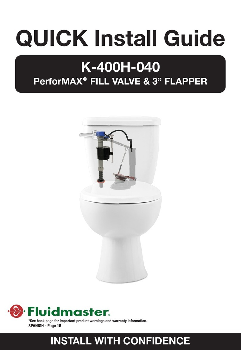 Fluidmaster PerforMAX K-400H-040 Quick install guide Fluidmaster PerforMAX K-400H-040 Quick install guide