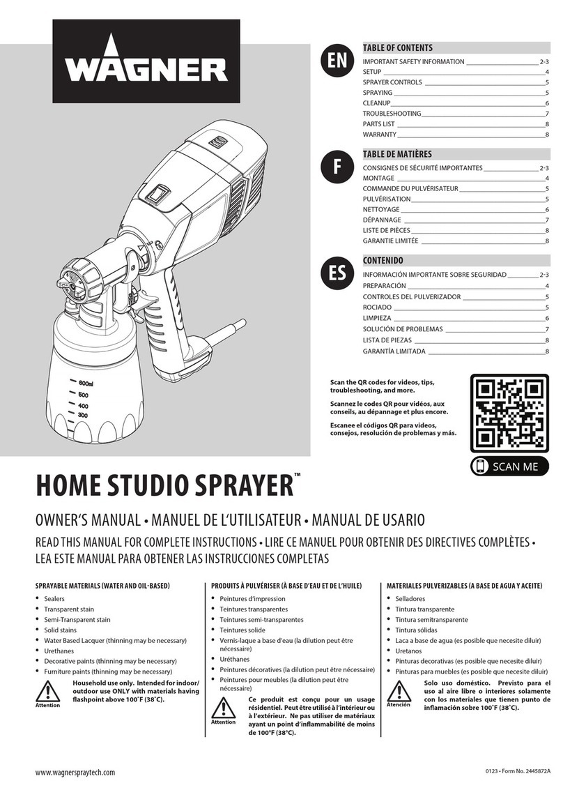 WAGNER HOME STUDIO SPRAYER User manual