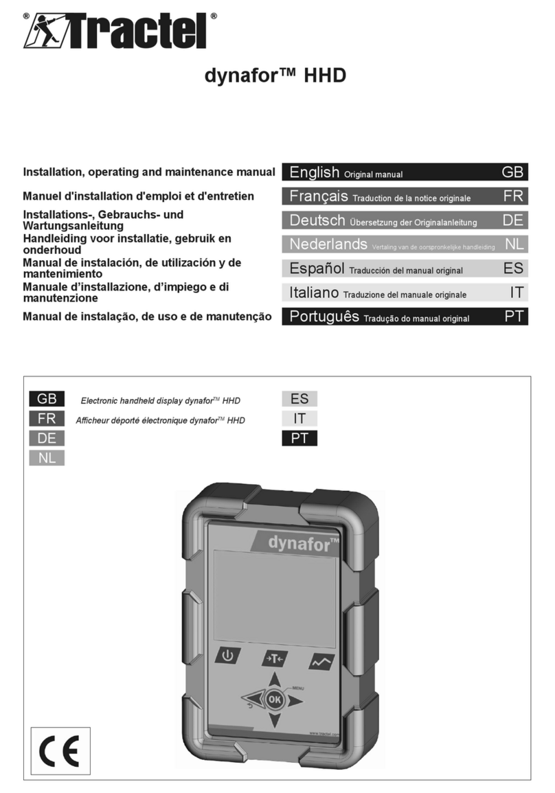 Tractel dynafor HHD Installation, operating and maintenance manual