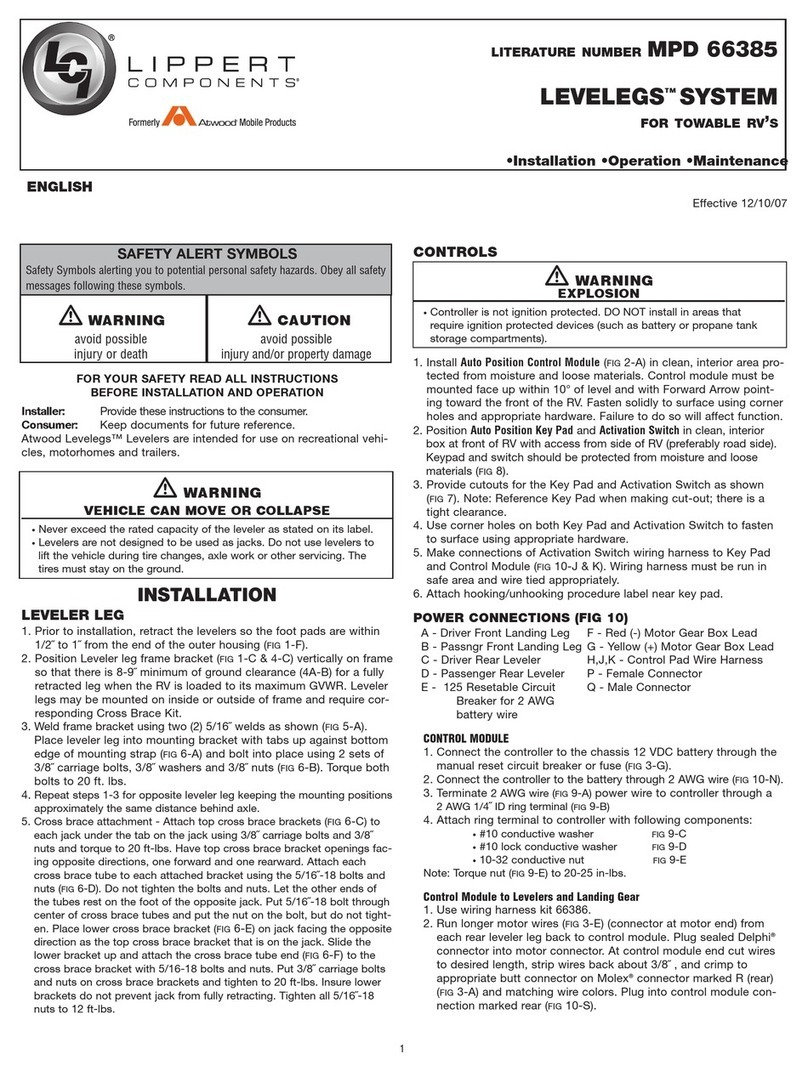 Atwood Lippert Components LEVELEGS MPD 66385 manual