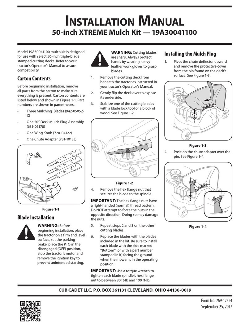 Cub Cadet 19A30041100 installation manual