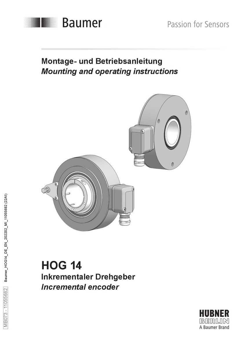 Baumer HUBNER BERLIN HOG 14 Mounting and operating instructions