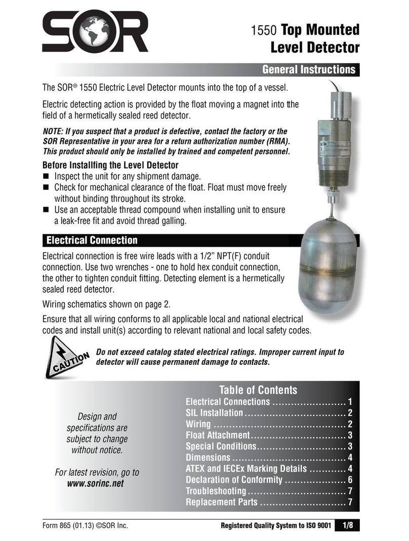 SOR 1550 General instructions
