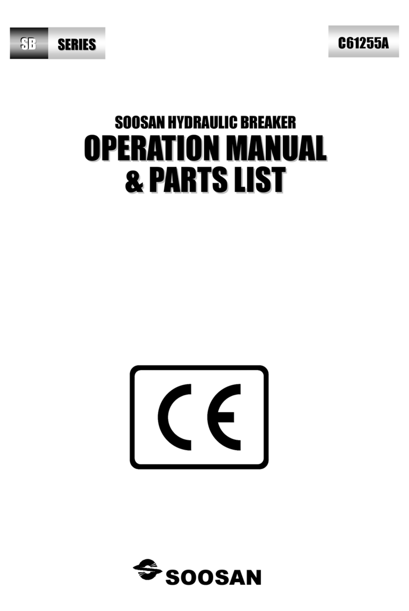 Soosan SB Series Operations manual & parts list