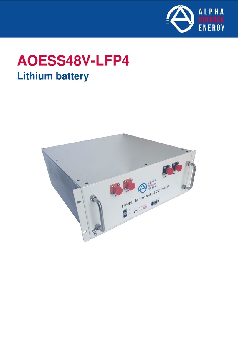 Alpha Outback Energy AOESS48V-LFP4100 quick start guide
