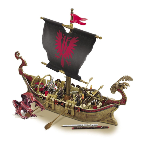 Mega Bloks MicroMotion Legends King Arthur Attack Action WarShip... Assembly instructions