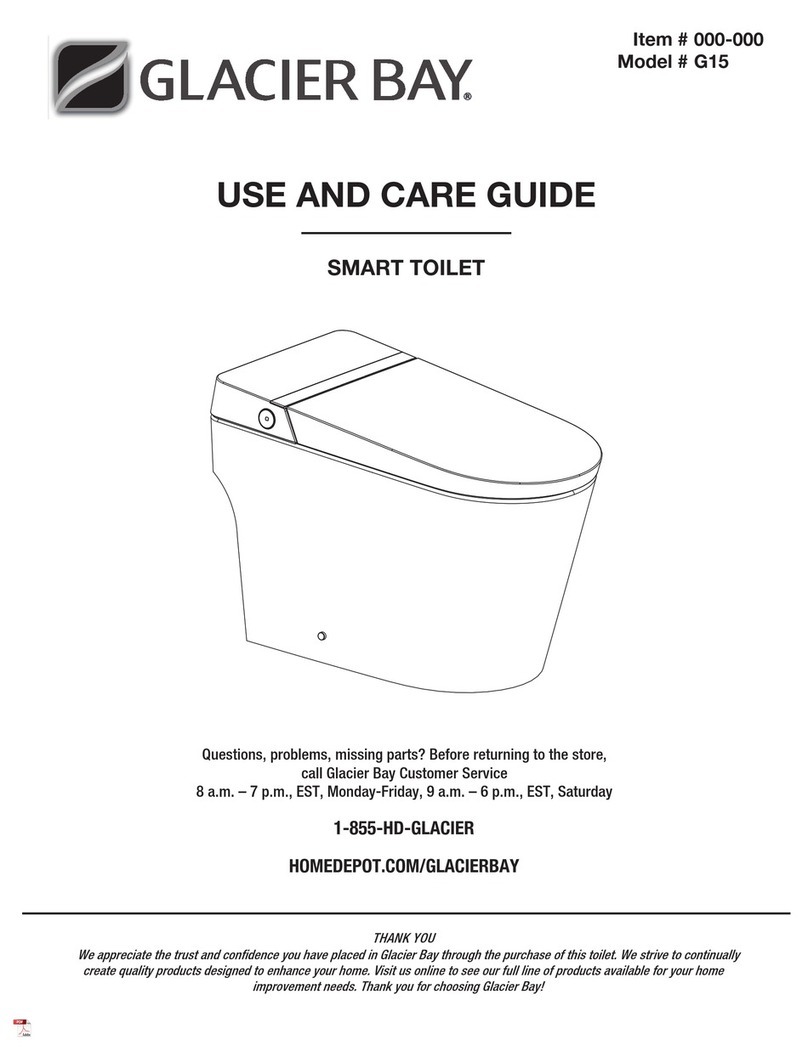 Glacier bay G15 Use and care guide