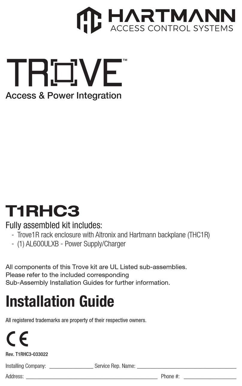 Hartmann TROVE T1RHC3 installation guide