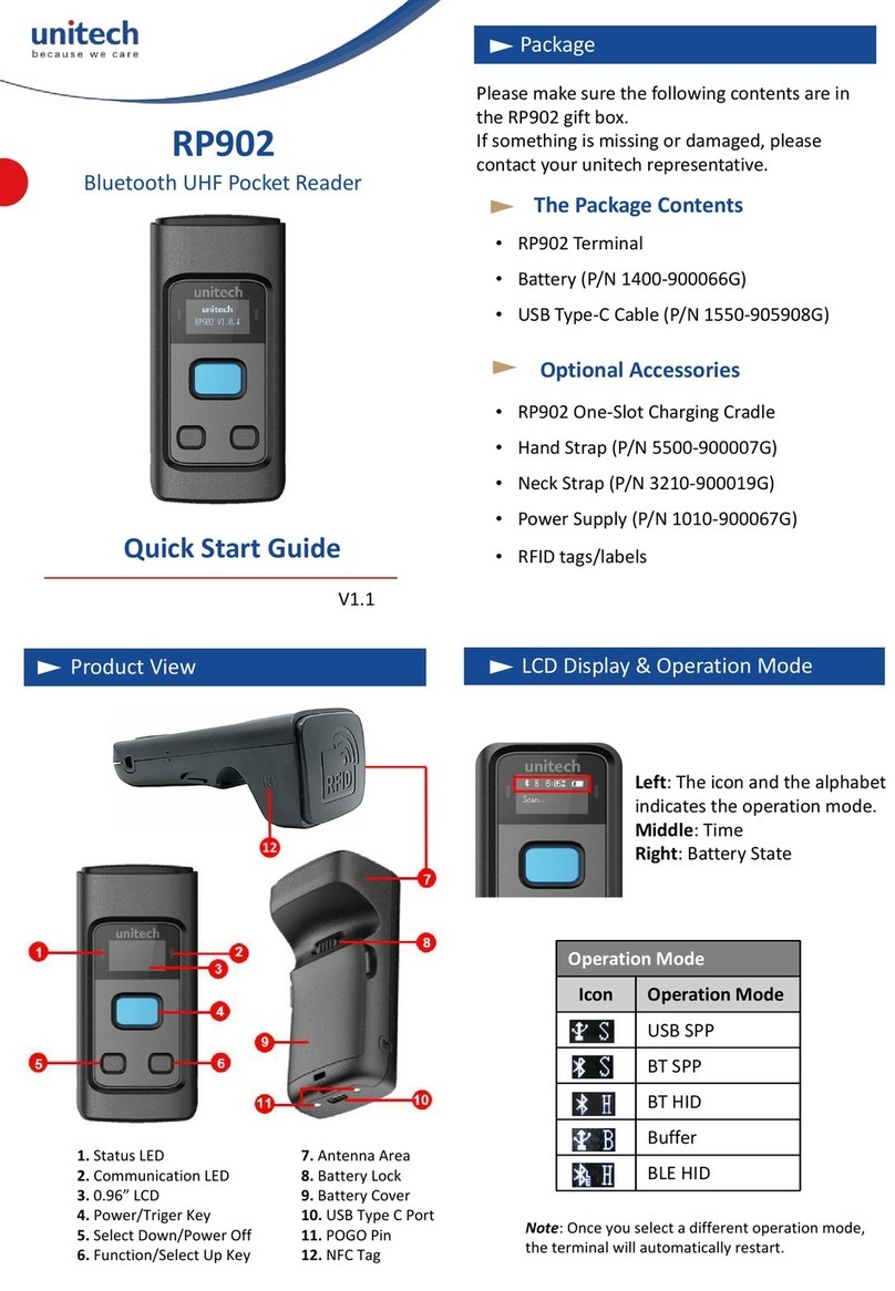Unitech RP902 quick start guide