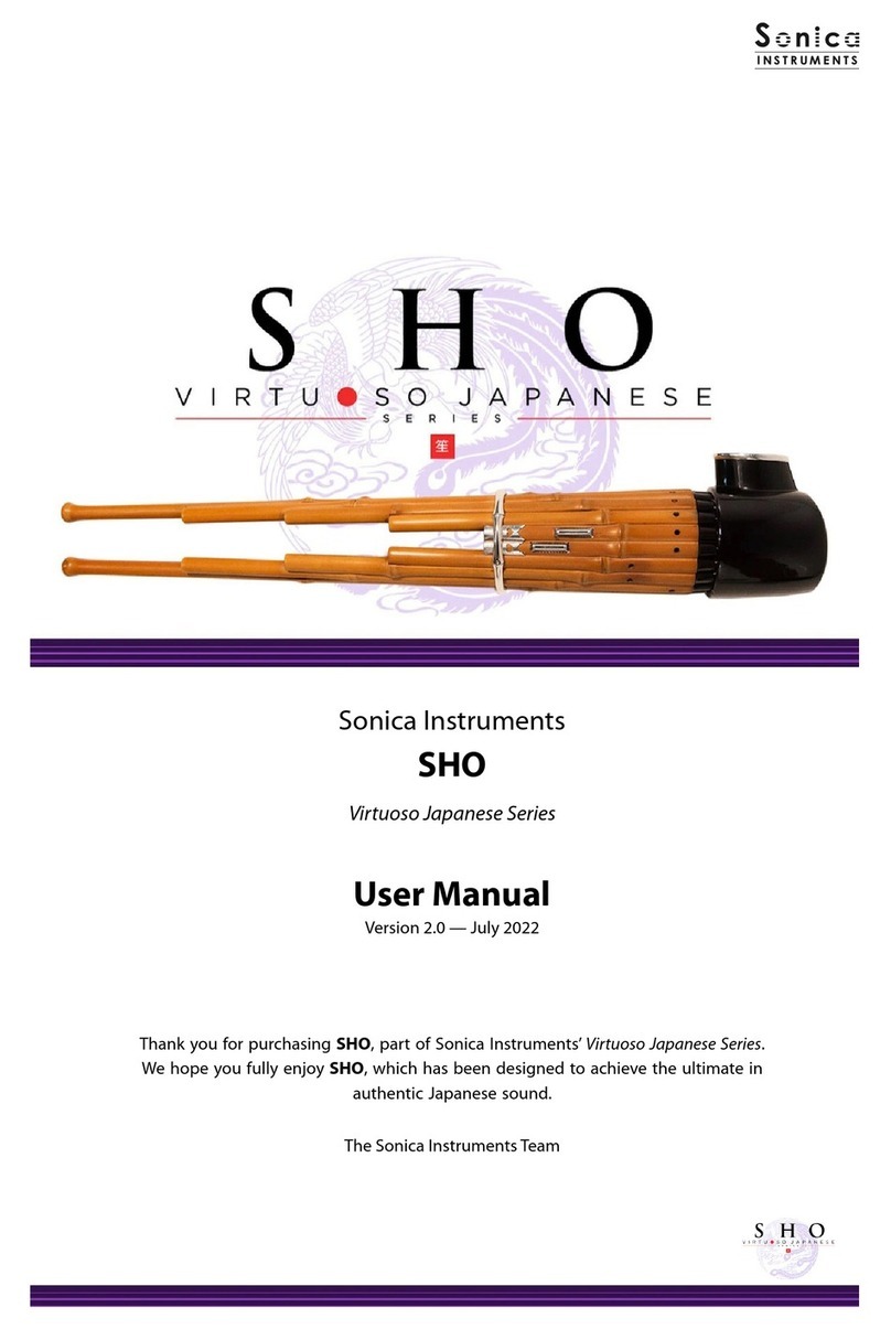 Sonica Instruments Virtuoso Japanese Series user manual