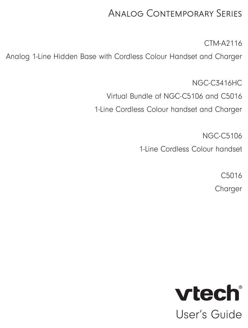 V-tech Analog Contemporary Series User manual V-tech Analog Contemporary Series User manual