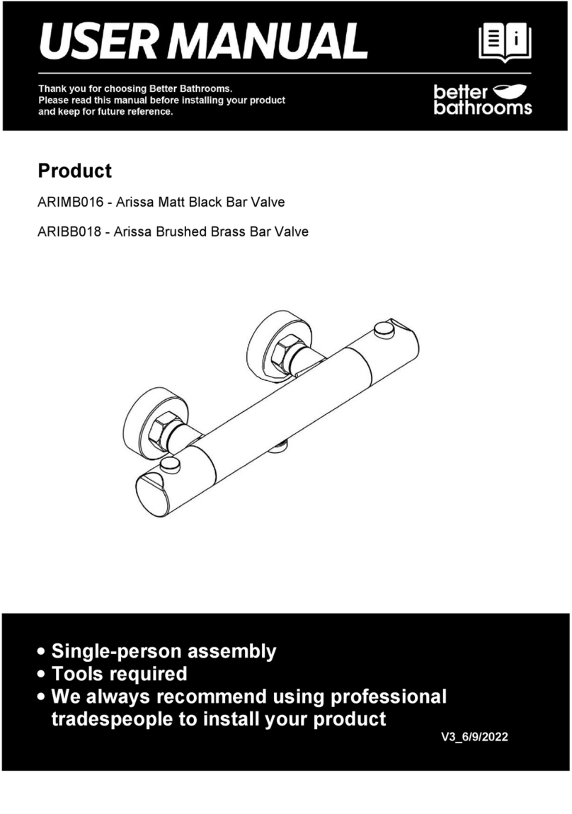 Better Bathrooms Arissa ARIMB016 user manual