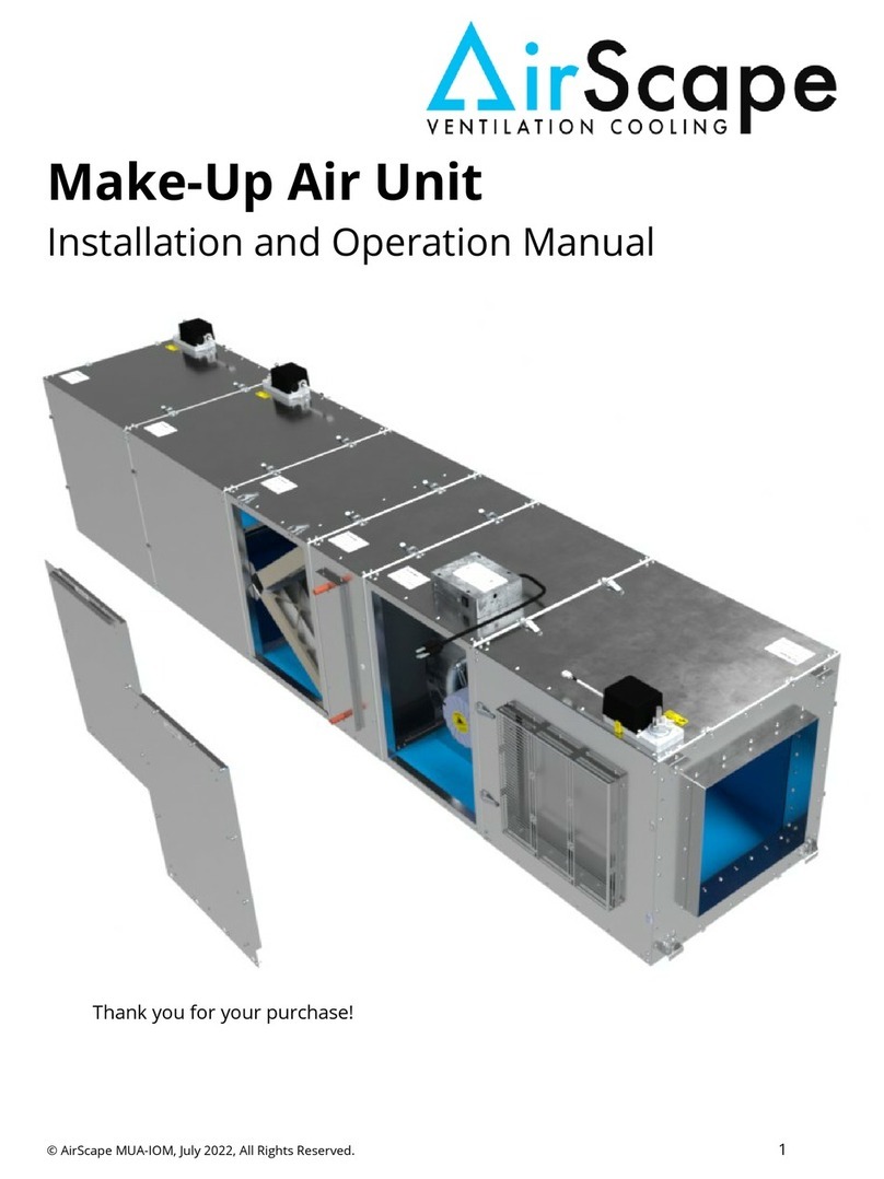 AirScape Make-Up Air Unit Installation and operation manual