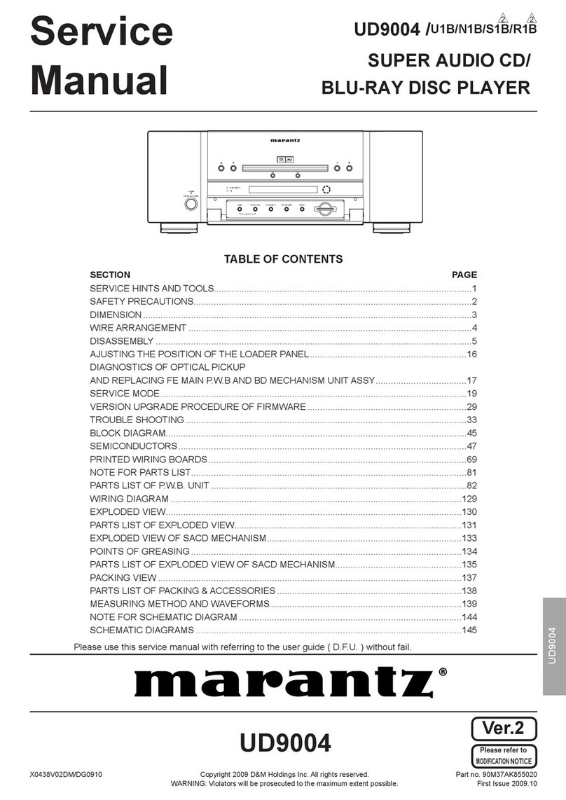 Marantz UD9004/U1B Service manual