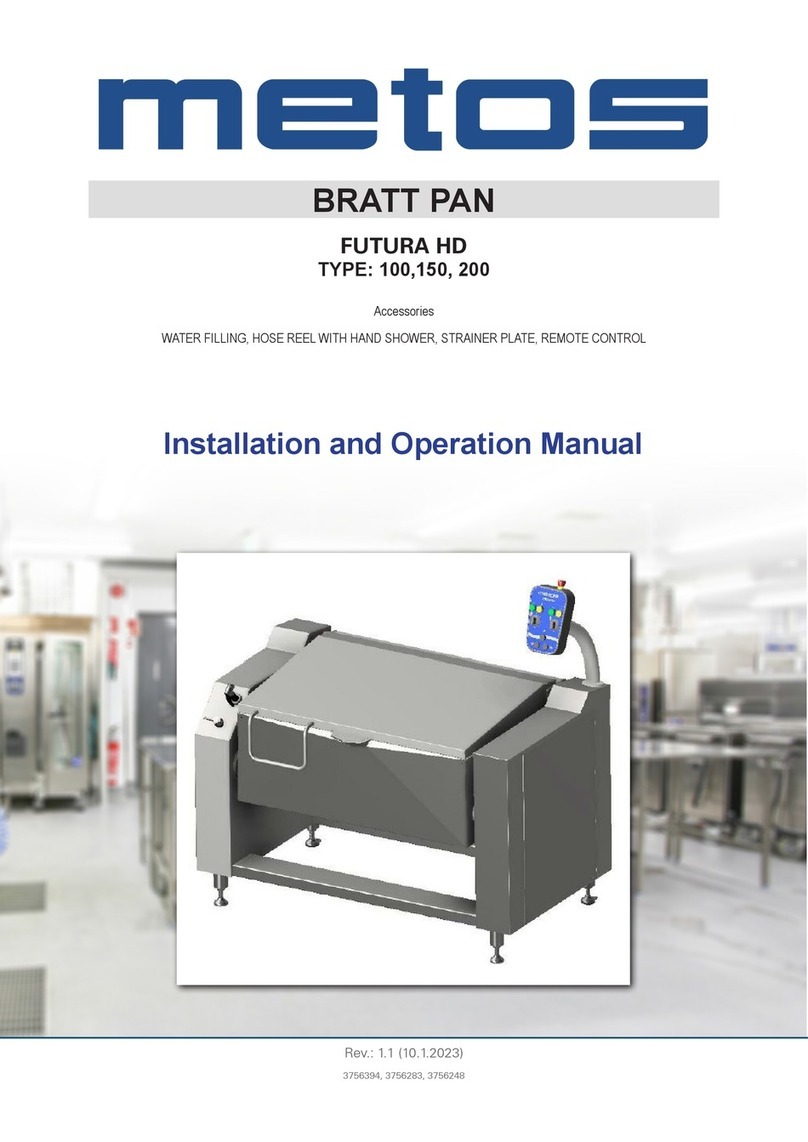 Metos Futura HD 100L Installation and operation manual