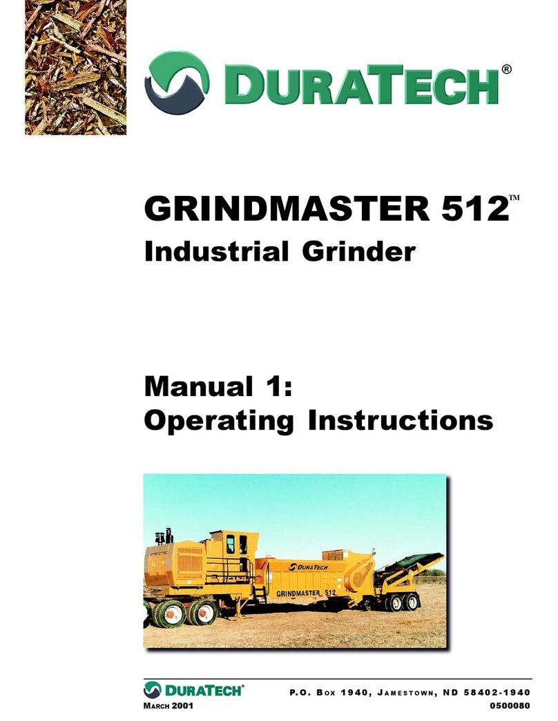 Duratech GRINDMASTER 512 User manual