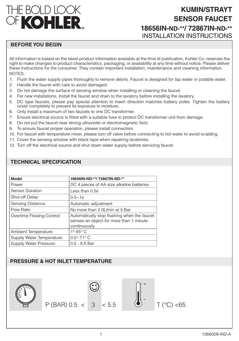 Kohler KUMIN 18656IN-ND Series User manual Kohler KUMIN 18656IN-ND Series User manual