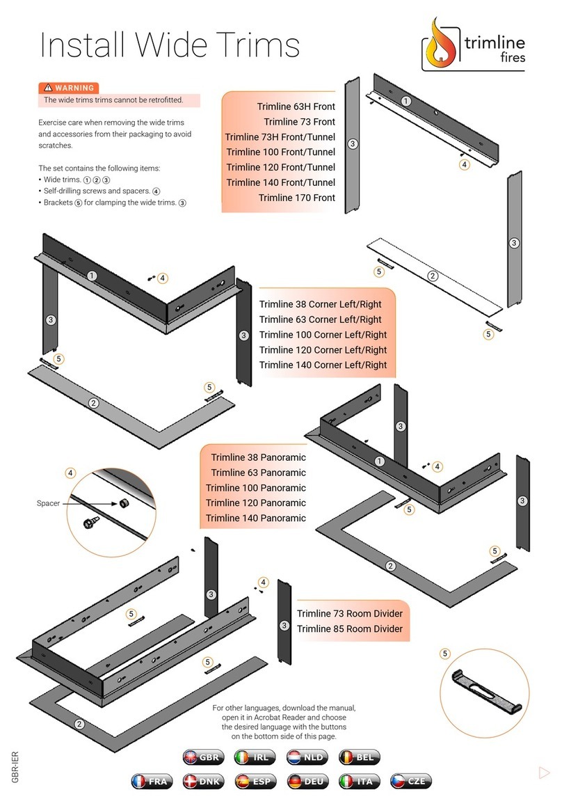 Trimline Fires 63H Front Instruction sheet