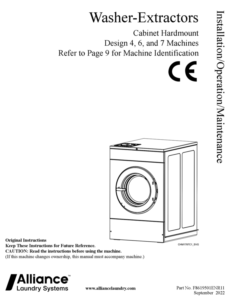 Alliance Laundry Systems DCG Series Owner's manual
