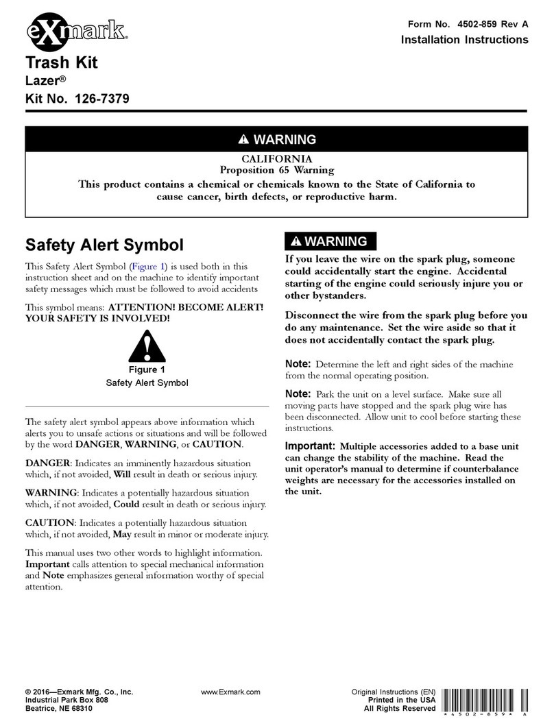 Exmark Lazer 126-7379 installation instructions