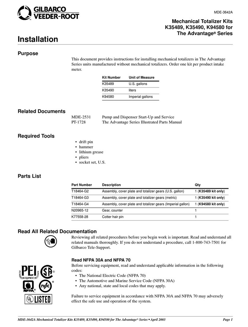 GILBARCO VEEDER-ROOT K35489 User manual