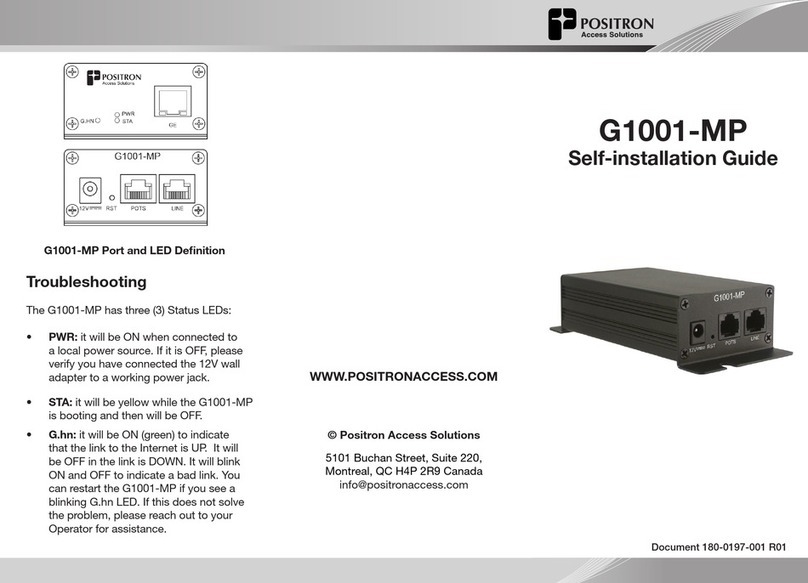 Positron G1001-MP User manual Positron G1001-MP User manual