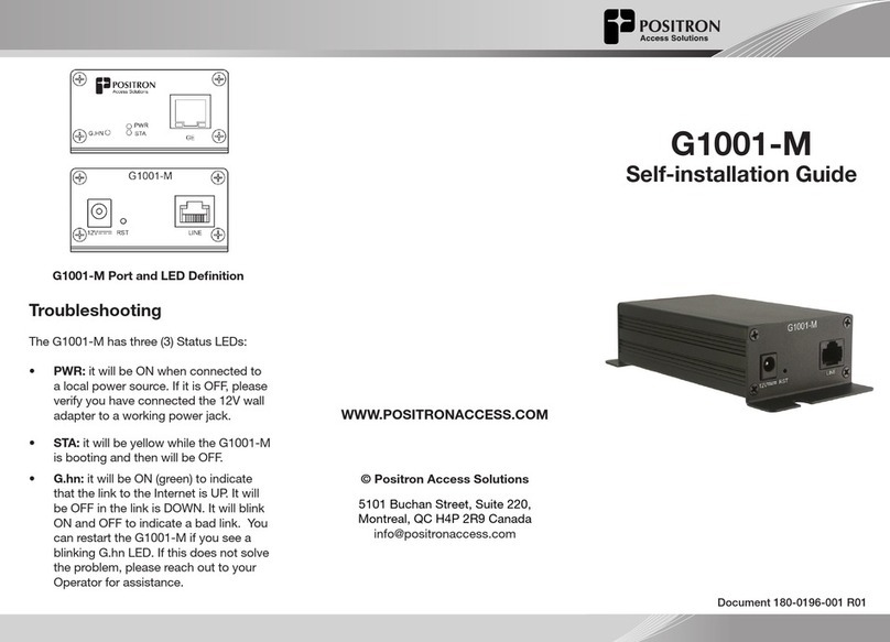 Positron G1001-M User manual Positron G1001-M User manual