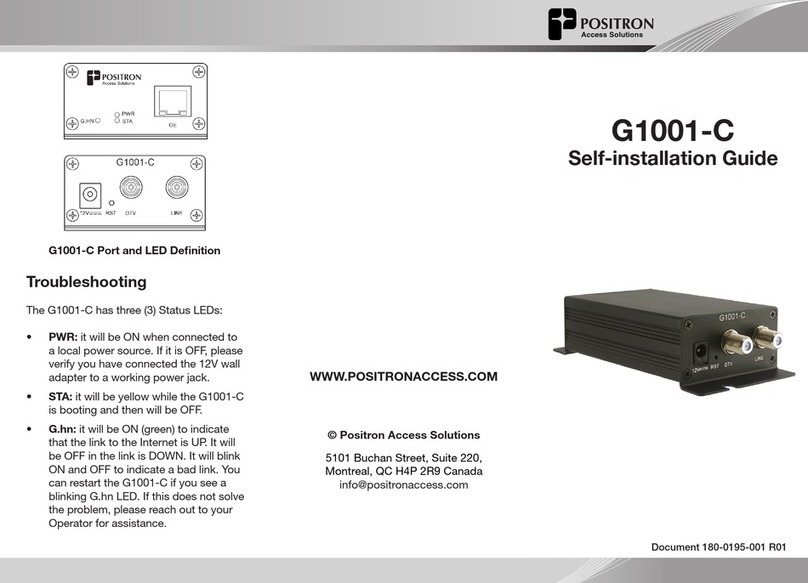 Positron G1001-C Self-installation guide