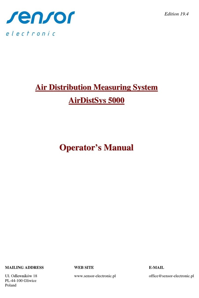 Sensor Electronics AirDistSys 5000 Operator's manual